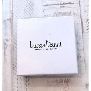 Luca + Danni Silver Tone Beaded Bar Bangle Bracelet WWB177S New in Box